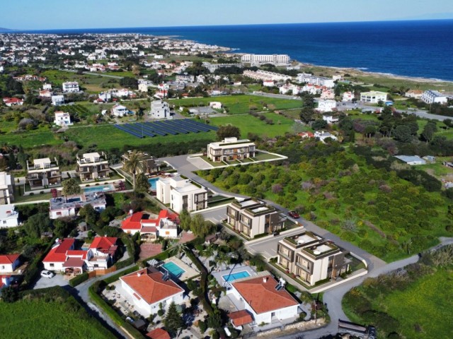 3+1 Wohnungen zum Verkauf mit Meerblick, Gemeinschaftspool und Dachterrasse in Lapta, der ruhigsten Gegend von Kyrenia