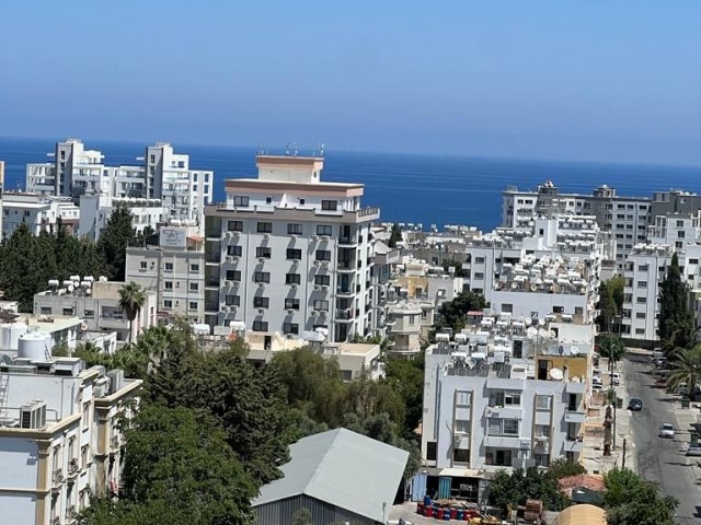 Unique duplex penthouse apartment on the 9th and 10th floors of a 10-storey building in the center of Kyrenia, offering a peaceful life with a panoramic view to the entire Kyrenia and safe and secure neighbors with elevators. 05338445618