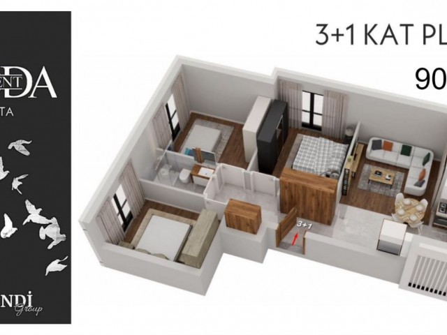 ZERO 2+1 3+1 FLATS IN KYRENIA LAPTA