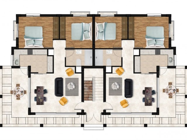 2+1 turnkey flats for sale in Kyrenia Alsancak