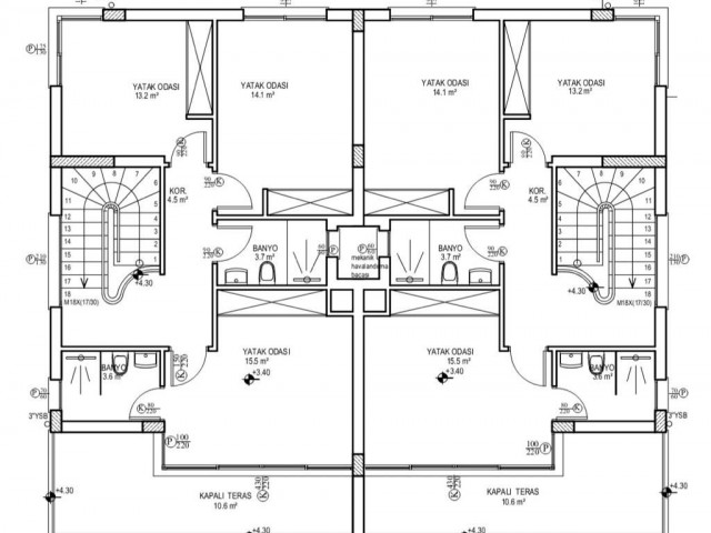 Lefkoşa Minareliköy'de Bahçeli İkiz Villa Satılık 80.000 STG Hemen teslim