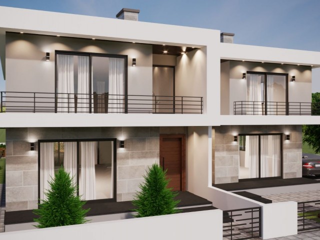 Modern and Luxurious Twin Villas with a Large Garden in Hamitkoy at Prices Starting from STG 159,000 ** 