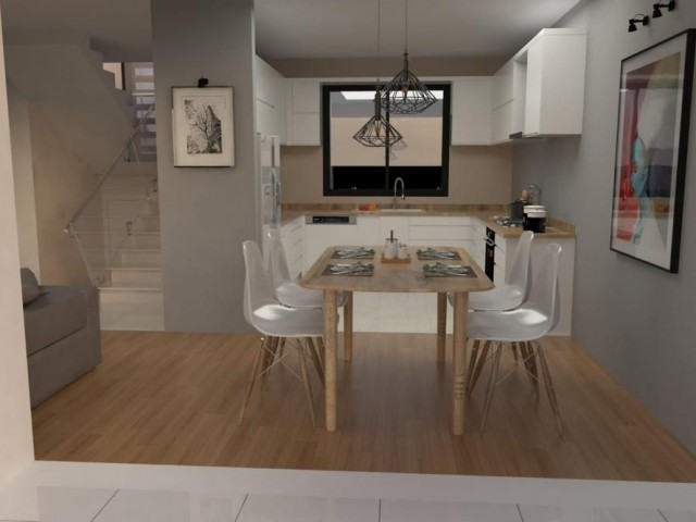 Lapta’da satılık 3+1 145 m2 ortak havuzlu ikiz villa 149.000 stg