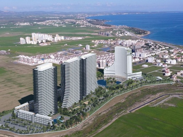 İskele LongBeach'de Grand Sapphire Projesinde 7 Yıldızlı bir yaşam sizi bekliyor , 1+1 Satılık Daire