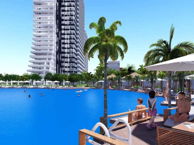 İskele LongBeach'de Grand Sapphire Projesinde 7 Yıldızlı bir yaşam sizi bekliyor , 1+1 Satılık Daire