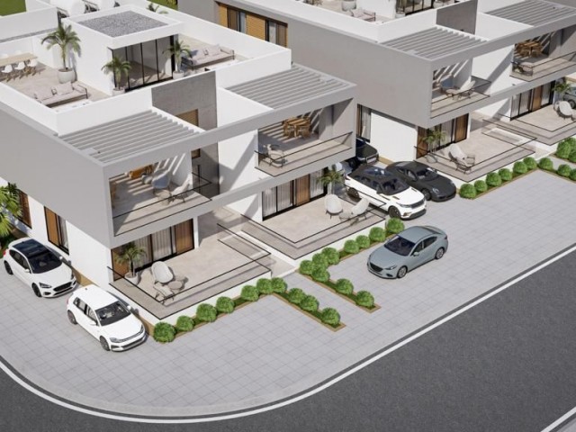 Super Luxus 3+1 Wohnungen zum Verkauf mit 155m2 Garten in Ortaköy Villas 117,000 stg ** 