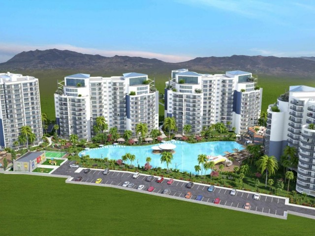 İSKELE LONGBEACH DE ÖDÜLLÜ BİR PROJE DE SATILIK DAİRELER 98,500stg'den BAŞLAYAN FİYATLARLA 