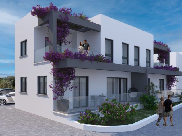 KYRENIA-ALSANCAK TA ,1+1 - 50 m2 + 10 m2 APARTMENT WITH TERRACE 53,000stg ** 