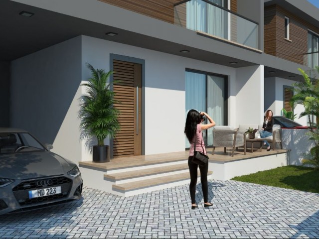 3 + 1 VILLAS WITH GARDEN AND GARAGE FOR SALE IN HAMITKOY at prices starting from stg 135,000 ** 