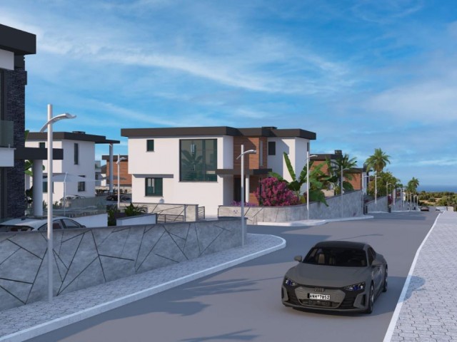 4+1 310 m² Luxury Villas with Pool in Zeytinlik with Mountain and Sea Views ** 