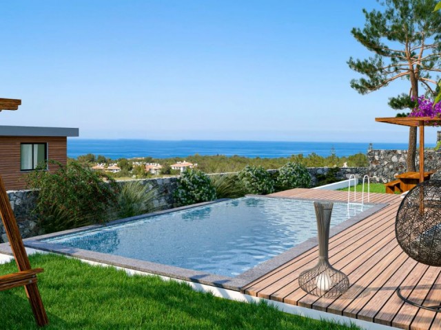 Luxury 4+1 350 m² Triplex Villas with Pool in Catalkoy, Kyrenia