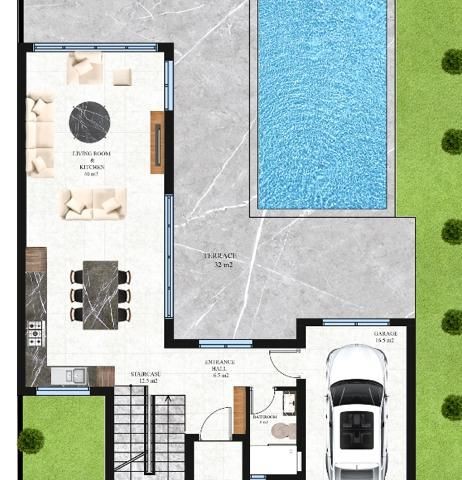 Villen zum Verkauf in Tatlısu, 190 m² 3 + 1 mit Pool und großem Garten mit Preisen ab 280.000Stg!Bestimmen Sie Ihre optionale Zahlungsmethode bis Anzahlung und cob Lieferung. . !