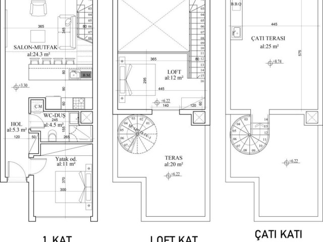 Studio, Studio Loft, 1+1,2+1,1+1 Loft Apartments are waiting for you in our project, which is within walking distance of the sea, with prices starting from 259,000stg