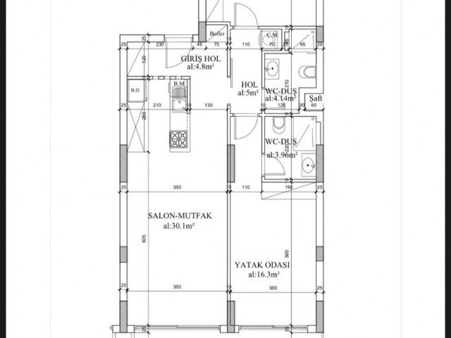 Studio, Studio - Loft, Standard 2 + 1 Apartments in this Project Located in the Bosphorus Region of the Pier. 