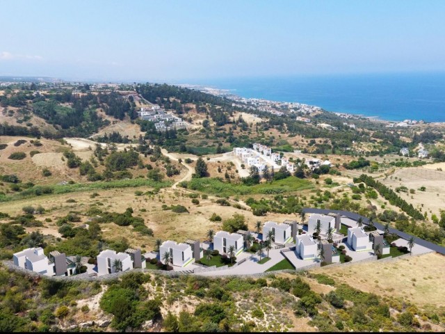 Esentepe Private Hill 3+1 havuzlu, deniz manzaralı satılık lüx villalar 449.000stg den başlayan fiyatlarla.