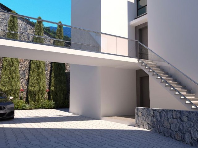 Esentepe Private Hill 3+1 havuzlu, deniz manzaralı satılık lüx villalar 449.000stg den başlayan fiyatlarla.