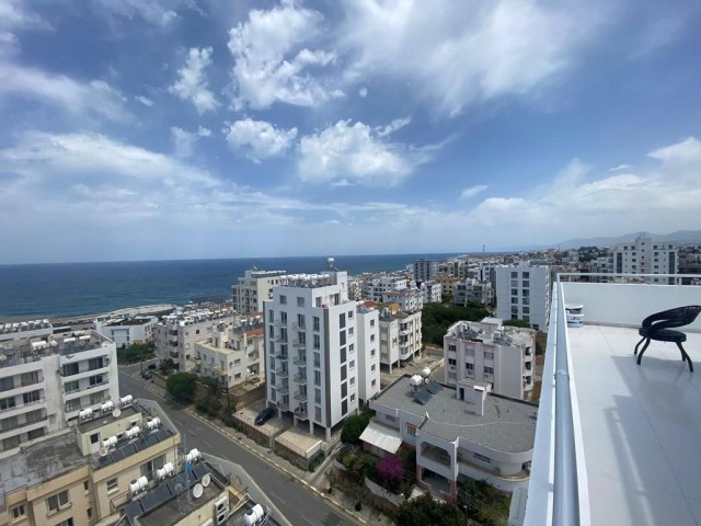 3+1 m2 120 m2+70 m2 penthouse for sale in Kyrenia Kashgar area with uninterrupted sea and mountain views 