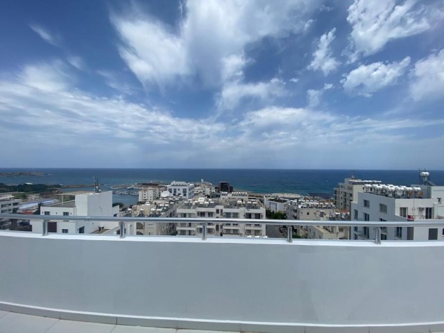 3+1 m2 120 m2+70 m2 penthouse for sale in Kyrenia Kashgar area with uninterrupted sea and mountain views 