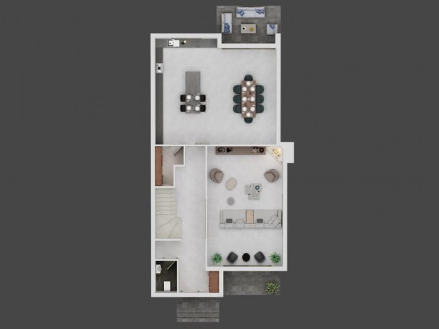 4+1, 230 m2, luxuriöse Duplex-Villa mit großem Garten zum Verkauf in Yenikent, Nikosia.