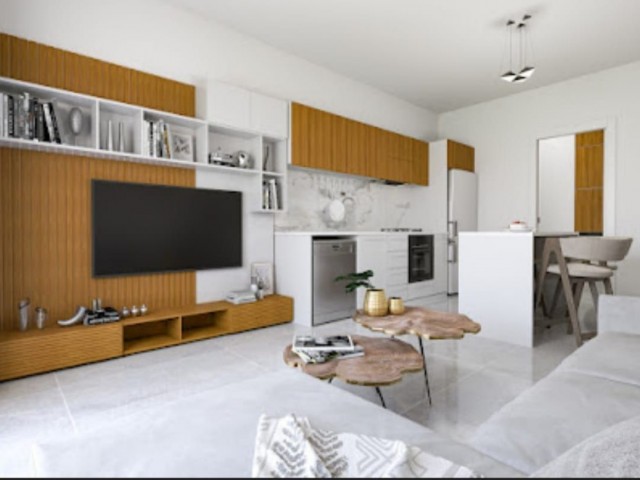 2+1 Wohnungen zum Verkauf mit Meerblick und Penthouse-Optionen in Girne Karaağaç, allein mit ruhiger Natur