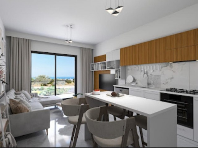 2+1 Flats for Sale with Sea View and Penthouse Options in Girne Karaağaç, Alone with Quiet Nature