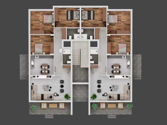 3+1, 118 m2 Apartments for Sale in Alayköy.