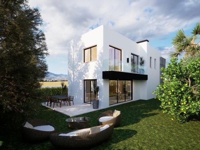 Letzte 1 Villa zum Verkauf in Nikosia Batıkent, modernes Gebäude, Bahçeli, 4+1, 230 m2.