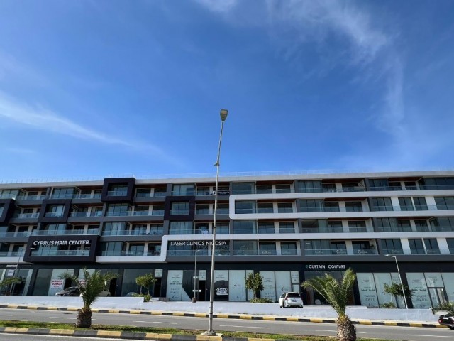 2+1, 110 m2, on the Main Road, High Signage Value, Commercial Flat for Sale in Omağ Site in Metehan, Nicosia