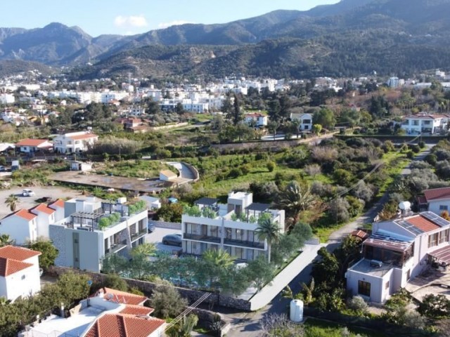 2+1 Apartments with Shared Pool and Magnificent Views for Sale on a Dead End Street in Lapta, Kyrenia