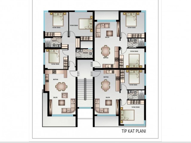 Lefkoşa Ortaköy'de Muhteşem bir Konumda 3+1 105 m2 Satılık Daireler 110.000 Stg'den Başlayan Fiyatlarla