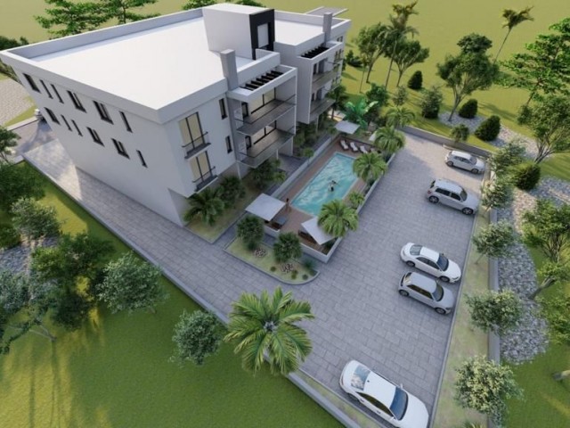 آپارتمان 2+1 96 متری برای فروش با منظره دریا و استخر مشترک در آلسانجاک، گیرنه.