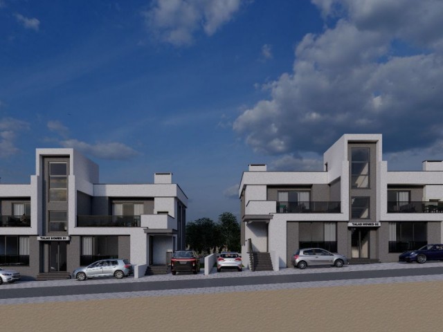 2+1, 80 m2, 25 m2 Terrasse und 3+1, 100 m2, 25 m2 Gartenwohnungen zum Verkauf in der Region Nikosia Gönyeli, Preise ab 95.000 stg
