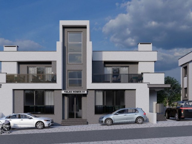 2+1, 80m2, 25 m2 Terrace and 3+1, 100 m2, 25 m2 Garden Apartments for Sale in Nicosia Gönyeli Region