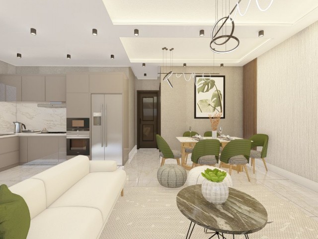 Продажа квартир 2+1, 80м2, 25 м2 с террасой и 3+1, 100 м2, 25 м2 с садом в Никосии, регион Гёньели, цены от 95 000 stg