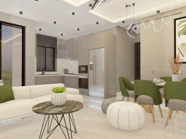 Lefkoşa Gönyeli Bölgesinde 2+1, 80m2  25 m2 Teras ve 3+1, 100 m2 25 m2 Bahçeli Satılık Apartman Daireleri 95.000 stg’den Başlayan Fiyatlarla 