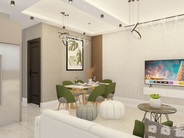 Lefkoşa Gönyeli Bölgesinde 2+1, 80m2  25 m2 Teras ve 3+1, 100 m2 25 m2 Bahçeli Satılık Apartman Daireleri 95.000 stg’den Başlayan Fiyatlarla 