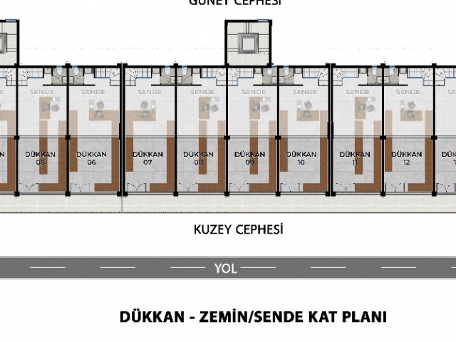 Keller-, Erdgeschoss- und Sendegeschoss-Geschäfte zum Verkauf in der prestigeträchtigsten Gegend von Küçük Kaymaklı.