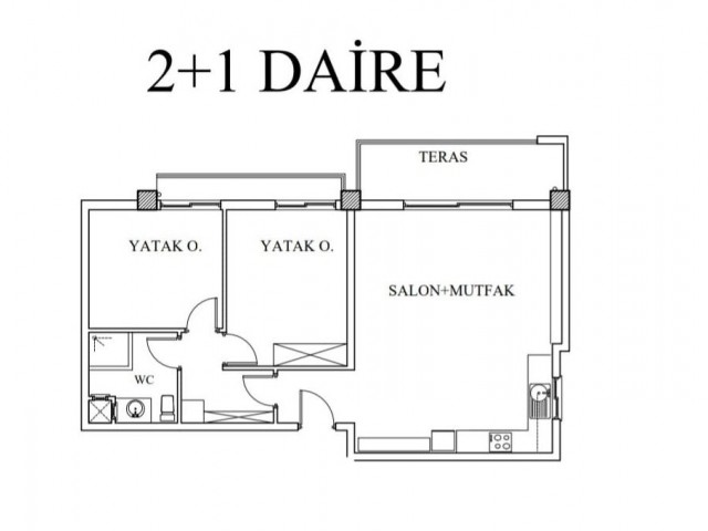 2+1 Flats for Sale in the Most Prestigious Area of Küçük Kaymaklı.