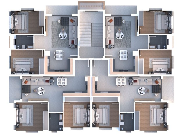 Lefkoşa Yenikent’te 2+1 Satılık Apartman Daireleri