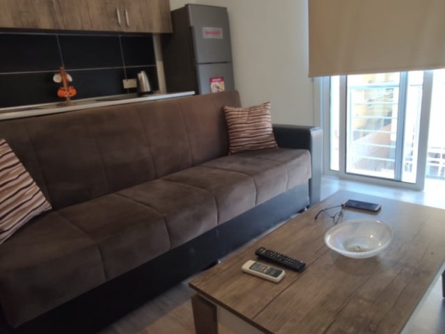 1 + 1 apartment for rent 10 minutes walking distance to Daü in Famagusta water internet dues weekly room cleaning included in the price with campaign prices for the summer ayırtın‼️