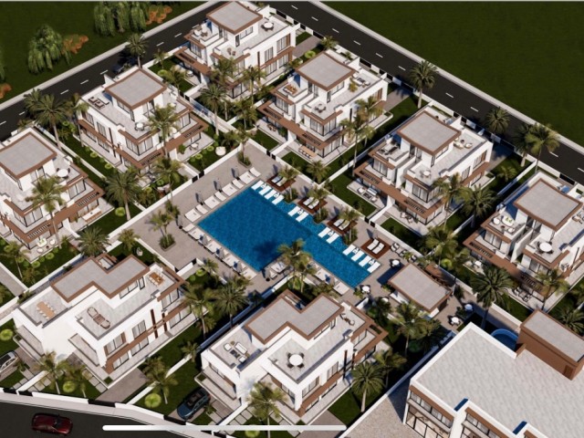 3+1 TWIN VILLAS WITH ROOF TERRACE STARTING FROM 295.000 STG IN FAMAGUSTA YENİBOĞAZİÇİ AREA