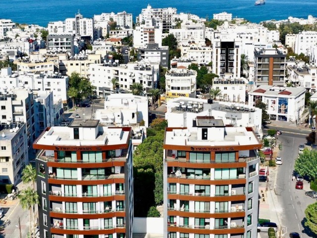 Girne Merkez'de Twin Towers'de Kira Getirisi Yüksek, SATILIK (FOR SALE) 2+1 Apartman Daireleri, (Hemen TAPU, Hemen ANAHTAR TESLİM)!