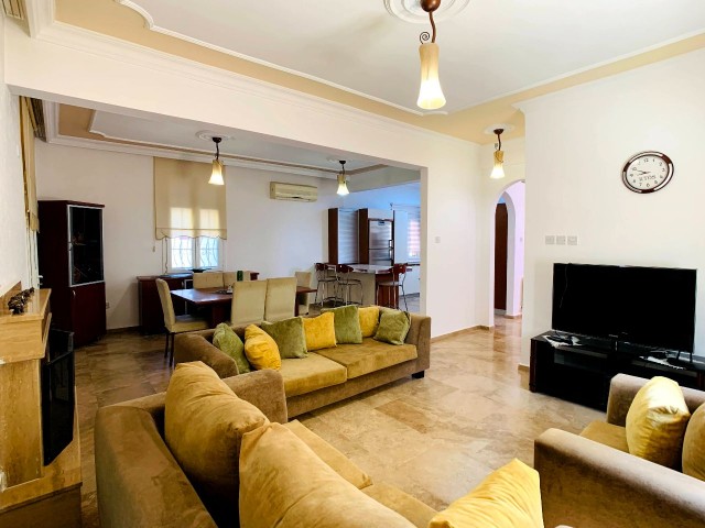 Luxurious Fully Furnished Corner  VILLA (with Fireplace & Central Heating System) FOR RENT in NICOSIA-HAMİTKOY!