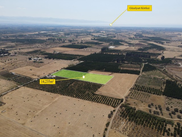 The Value of Güzelyurt is in the Fastest Rising Area, 2 minutes from the Center. AN INVESTMENT OPPORTUNITY OF 14,179 m2 at A distance of! ** 