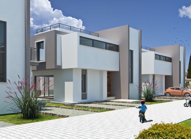 Modern architectural duplex villas with fully detached gardens intertwined with nature in Kyrenia-Bosphorus (* 25,000 GBP Down Payment, Balance Delivery) ** 