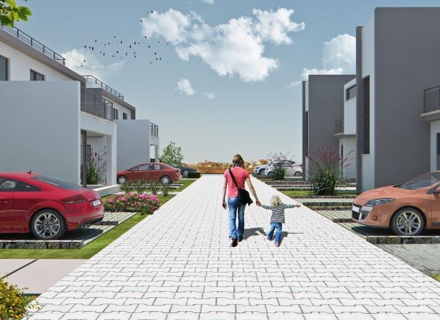 Modern architectural duplex villas with fully detached gardens intertwined with nature in Kyrenia-Bosphorus (* 25,000 GBP Down Payment, Balance Delivery) ** 