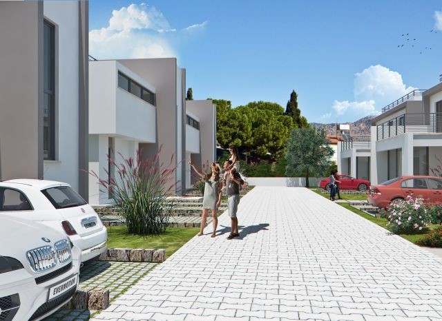 Modern architectural duplex villas with fully detached gardens intertwined with nature in Kyrenia-Bosphorus (* 25,000 GBP Down Payment, Balance Delivery) ** 