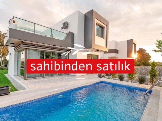 Girne’de  sahibinden satılık koçanı hazır havuzlu modern yeni villa