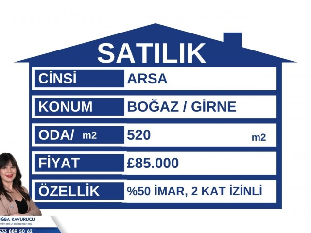 Girne Boğaz Bölgesinde Satılık Arsa!!!