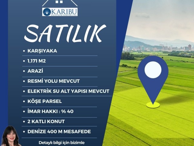 Karşıyaka'da 1,171 m2 Satılık Arazi!